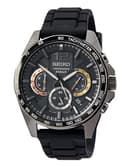 Seiko Reloj Analógico para Hombre de Cuarzo con Correa en Silicona SSB349P1 - 1