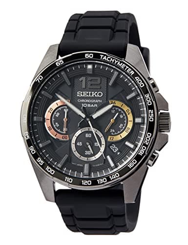 Seiko Reloj Analógico para Hombre de Cuarzo con Correa en Silicona SSB349P1