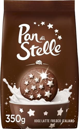 Pan di Stelle Biscotti Frollini con Cacao, Cioccolato e Latte Fresco Italiano, Colazione Ricca di Gusto, 350 g