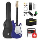 Donner Kit Chitarra elettrica per principianti 39 pollici, pickup S-S-H con amplificatore, borsa, tracolla, corde, accordatore, cavo, plettri, DST100 - 1