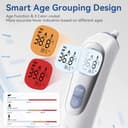 Berrcom Termometro auricolare ad alta precisione, termometro auricolare con tecnologia a sonda preriscaldata per adulti e bambini, guida alla temperatura per fasce d'età, lettura istantanea - 3