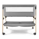 Moby-System Babybett Mili – Reisebett 0–6 Monate, Klappbar mit Matratze, Netzseiten, Stauraum, Rollen mit Bremse, Leicht & Stabil, Grau, Neugeborene, Beistellbett ohne Bohren, 9 kg Max. - 12