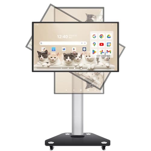 JAV Smart Board 55 Pollici Lavagna Interattiva Android 14 Certificazione EDLA Ruotabile Monitor Intelligente Portatile 8+128GB Lavagna Digitale Elettronica per Ufficio Aula Live Streaming