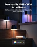 Govee Lámpara de Mesa Inalámbrica, RGBICWW Lámpara Mesita Noche LED Compatible con Matter Alexa, Regulable 500lm y Recargable 4800mAh, 72 Escenas, 2700-6500K para Sala de Estar Dormitorio y Escritorio - 2