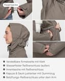 Kapten & Son Everyday 3in1 Funktionsjacke Taupe M | Regenjacke Damen & Herren Beige mit herausnehmbarer Fleecejacke | Outdoor Jacke mit 10.000 mm Wassersäule, aktungsaktiv, winddicht - 6