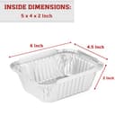 TYH Supplies Confezione da 60 padelle in alluminio da 15,5 x 10,5 cm, compatibili con griglie Napoleon Prestige I, Prestige II, Prestige V, PRO, Mirage, Ultra Chef - 4