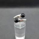 Anello in Argento Sterling Fatto a Mano Con Onice Nero Solido Timbrato 925 - 2