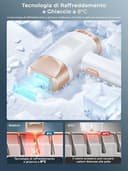 Epilatore Luce Pulsata con Funzione di Raffreddamento a Ghiaccio, Schermo LCD Touch,Modalità di Scorrimento Automatico, Epilatore a Luce Pulsata per Donne e Uomini,Viso, Ascelle, Bikini,Corpo, Bianco - 2