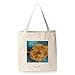 Loxato Printed Fabric Bag - 100% Cotton, W 35 x H 42 x D 8 cm - 220 gsm Canvas Fabric, Jute-Like - Shopping Bag - Long Handle (70 cm) - Shopping Bag, Van Gogh - Sunflower, l - 4