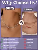 Dochais Collana Argento 925 Donna Ragazze 2mm/3mm Catenina Argento 925 Donna Uomo Sottile 41/46/51/56 cm Collane Minimaliste Regali Gioielli - 6