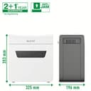 Leitz IQ 3M Premium Shredder P5 for Office and Home, Micro Cut, 3 Sheets, 10 L Waste Bin, Super Quiet/Compact, Protect Series, White, 80930000 - 5