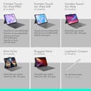 Logitech Combo Touch iPad Pro 13-inch (M4 , M5)(2024 , 2025) Keyboard Case - Detachable backlit keyboard,comfortable, QWERTY UK English Layout - Graphite - 6