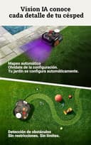 Worx Landroid Vision Cloud WR306E 2WD Robot Cortacésped, Sin Cable Perimetral, hasta 500 m², Evitación de Obstáculos con IA, Navegación VSLAM + RTK Cloud, Mapeo Automático, Control por App - 2