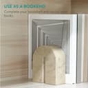 Navaris Estatua Decorativa de Mármol - Versátil Decoración Adornos Pisapapeles y Sujetalibros - Figuras Decorativas para Decoracion de Hogar Salon Casa u Oficina Moderna - 5