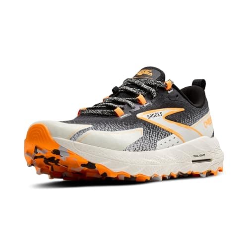 Brooks 1104261D022 Cascadia 18 Uomo, Black/Blue Wash/Orange EU 40
