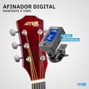 MAX SoloJam Guitarra Acústica Madera Natural – Set de Iniciación con Funda, Afinador, Correa, Púas y Cuerdas de Repuesto de Acero. Todo lo necesario para empezar a tocar desde cero fácilmente - 3