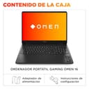 HP OMEN - Ordenador portátil Gaming 16" 2.5K WQXGA (AMD Ryzen AI 7 350, 32GB RAM, 1TB SSD, NVIDIA RTX 5060, FreeDos) Teclado QWERTY Español - Negro - 11