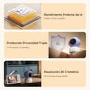 BOIFUN 2026 Cámara Vigilancia Bebé 2K (3MP) con WiFi y App Móvil, Visión Nocturna sin Luz, Vigilabebés con Pantalla de 5”, Cámara 360°, Detección de Movimiento y Llanto, Audio Bidireccional, Zoom 4X - 2