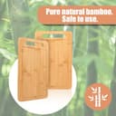 2 Stück Graviertes Bambus Schneidebrett Holzbrett Küche Holzbretter, Holzschneidebrett, Schneidbretter, Einzugsgeschenke Haus Wohnung, Cutting Board Wood, Einweihungsgeschenk Haus Wohnung(30x20cm) - 3