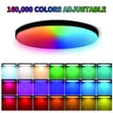 Refein Smart LED Ceiling Light Dimmable, 24W Flush Led RGB Colour Changing Ceiling Light Compatible with Alexa & Google Home 30CM Ceiling Lamps for Bedroom Bathroom Living Room (2700-6500K) - 5