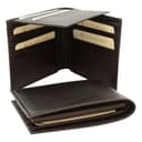 Old Angler Firenze Portafoglio in vera pelle | Protezione RFID integrata | Cuoio fiorentino conciato vegetale | Portafoglio in pelle nero con 2 scomparti - 2