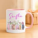 Swiftea Tasse | Geschenke für sie | Tasse Bücherregal Album Design | geburtstagsgeschenk für frauen | tassen | tasse mit namen | tasse bedrucken | geschenke für frauen, Weiß/Rot - 9