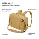 Stokke Xplory X Wickeltasche, Golden Yellow – Trageoption als Schultertasche oder Rucksack – Inklusive faltbarer Wickelunterlage & Beuteltasche – UPF 50+, wasserabweisend, leicht zu reinigen - 3