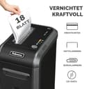 Fellowes 18 Blatt Aktenvernichter, Partikelschnitt (P4) Papierschredder für Büro, Powershred 99Ci, Schredder mit 100% staufrei Technologie, Safesense, Energiesparsystem, 34L Papierkorb, CD Schredder - 3