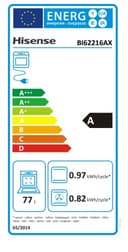 Hisense BI62216AX - Forno da Incasso Multifunzione 77 L, Termoventilato, 11 Funzioni di Cottura, Pizza 300°C, Preriscaldamento Rapido, Pulizia Steam Clean, Guide Telescopiche, Display LED Touch – Inox - 9