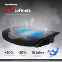 FLEXISPOT ErgoX Pro Ergonomischer Bürostuhl mit ausziehbarer Fußstütze, 12-stufiger Höhenverstellung, 7D-Armlehnen, 5D-Lendenstütze, 4D-Kopfstütze, 250 kg Belastbarkeit Netzsitz (Schwarz) - 8