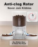 Miaosical distributore automatico cibo gatti con doppia ciotola per 2 gatti, gattini e cani di piccola taglia dispenser di cibo (nero, 4.2L+base 2 ciotole) - 5