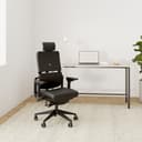 Steelcase Please Ergonomischer Bürodrehstuhl mit höhenverstellbarer Lumbalstütze für Unterstützung den ganzen Tag über, anpassbare Kopfstütze Onyx Schwarz, 66 x 64 x 118 - 2