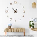 Giallobus - Reloj Typos - Typos - Madera de MDF - Float ⌀ 60/80/110cm - 07 - Wood - Reloj de Pared Moderno - Números Adhesivos 3D - Diámetro Variable 60/80/100cm - 4