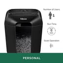 Fellowes Powershred LX45 Quiet Operation 4400201 - Distruggidocumenti a taglio incrociato, 8 fogli, colore: nero - 2