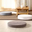 Saterkali Cuscino Tatami Cuscino da pavimento Naturale Ecologico Corda di Lino Rotondo Intrecciato Resistente All'usura Fatto A Mano Yoga Meditazione Morbido e Confortevole Interno Balcone Stanza - 7