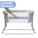Chicco Next2Me Magic Evo, Beistellbett, Babybett für Neugeborene, mit Schaukelmodus, Aufklappbar, 11 Höhenstufen, einstellbare Höhe, 4 Räder, inklusive Matratze und Reisetasche, Hellgrau - 2