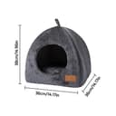 Pologmase Cat Cave Bed for Cats & Small Dogs - Tent Igloo with Removable Washable Cushion - 5