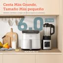 Cosori Freidora de Aire Turbo Blaze™ 6L, Air Fryer 46% Más Rápida con Motor DC, Freidora sin Aceite 9 en 1, con 117 Recetas de Chef, Apta para Lavavajillas, Freír, Hornear, Asar, Deshidratar, Blanca - 6