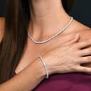 Diamond Treats Bracciale Tennis da Donna, Argento Massiccio 925, con Zirconi Bianchi Super Brillanti da 4 mm di qualità AAA. Questo Bracciale da Donna da 6,5'' è Il Regalo Perfetto per Lei. - 2