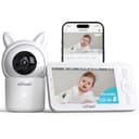 ieGeek Cámara Vigilancia Bebés 1080P con Pantalla 5", Baby Monitor con Vista 360° PTZ, Vigilabebés con App Móvil, Detección Movimiento y Llanto, Audio Bidireccional, Visión Nocturna - 1