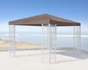 QUICK STAR Techo de Repuesto para cenador de 3 x 3 m Gazebo Marrón-Gris - 8