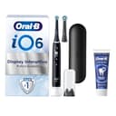 Oral-B Spazzolino Elettrico Ricaricabile iO 6N Nero, 1 Spazzolino Elettrico, 2 Testine Di Ricambio, Custodia Da Viaggio + 1 Dentifricio Advanced Rigenera Smalto, Pulizia Denti - 1