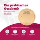 Rundes Holzbrett mit Gravur, Name + Motiv, Schneidebrett mit Saftrille, Fleischteller, Schinkenteller, Käsebrett, Vesperbrett - 3