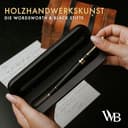 Wordsworth and Black Rollerball Pen - Atemberaubender Luxus-Stift aus Bambus Schwarzholz, Goldfinish, nachfüllbar, Geschenkset für Männer & Frauen, Tinte, Bürobedarf - 2