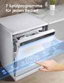 Midea SF 7.60NW14B Geschirrspüler 60cm Freistehend & Unterbaufähig, 14 Maßgedecke, 8 Programme, Spülmaschine 60 cm mit WIFI, 42 db, Hygienepflege+, Dualzone Wash, Extra Trocknen - 8