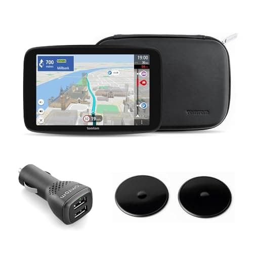 TomTom GPS para Autocaravana GO Camper MAX de 2. Gen. Premium Pack,Pantalla de 7" con PDI, actualizaciones por Wi-Fi, TomTom Traffic, perfiles de vehículo, Accesorios Premium