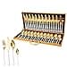 48-Piece Stainless Steel Cutlery Set in Wooden Box for 12 People - Includes Steak Knives, Forks, and Spoons for Home and Hotel Use - 1