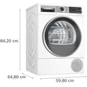 Bosch – Secadora con Bomba de Calor, Serie 6, 9 kg, AutoDry, Media Carga, Secado Rápido, Blanco, WQG245D1ES - 2