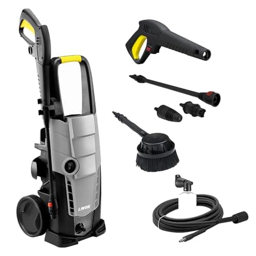 LAVOR Galaxy 150 Essential GL Pressure Washer with Rotating Brush, Maximum Pressure 150 Bar, Maximum Flow Rate 450 l/h, 2100 Watt