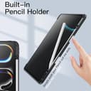 JETech Custodia per iPad Pro 13 Pollici M5/M4 (2025/2024) con Portapenne, Chiaro Trasparente Retro Conchiglia Sottile Supporto Antiurto Tablet Cover (Nero) - 5
